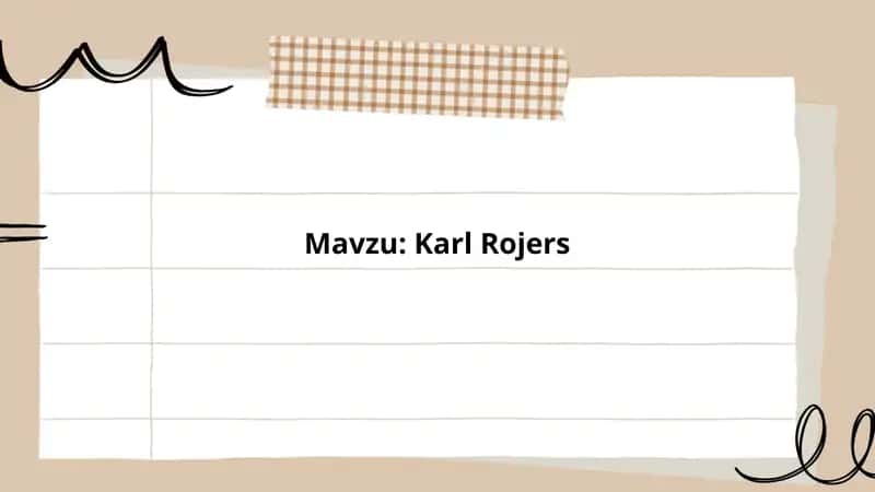 Karl Rojers 1