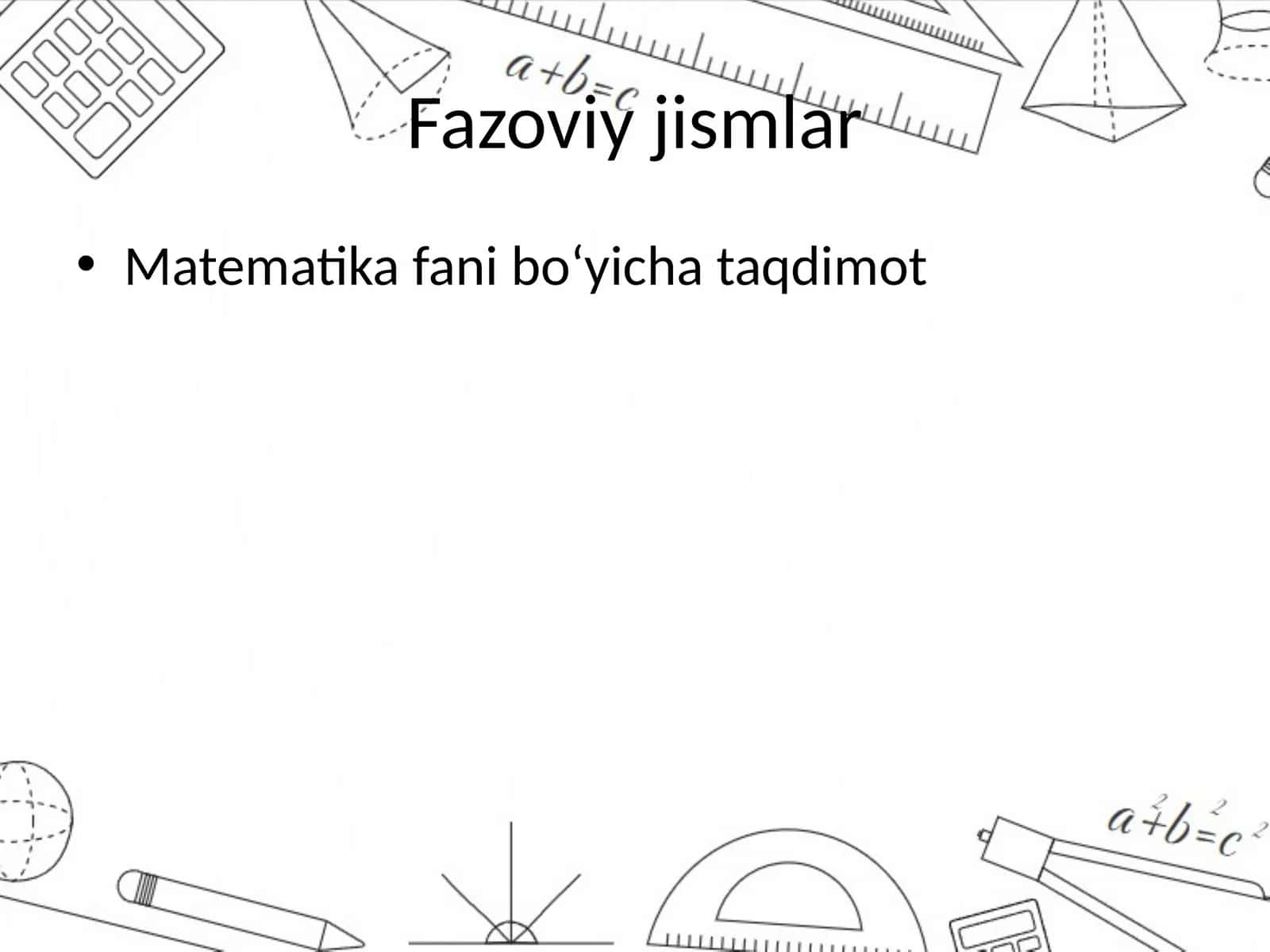 Fazoviy jismlar 1