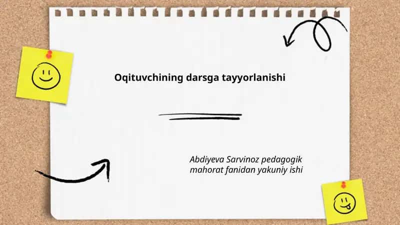 Dars rejasi tuzish 1