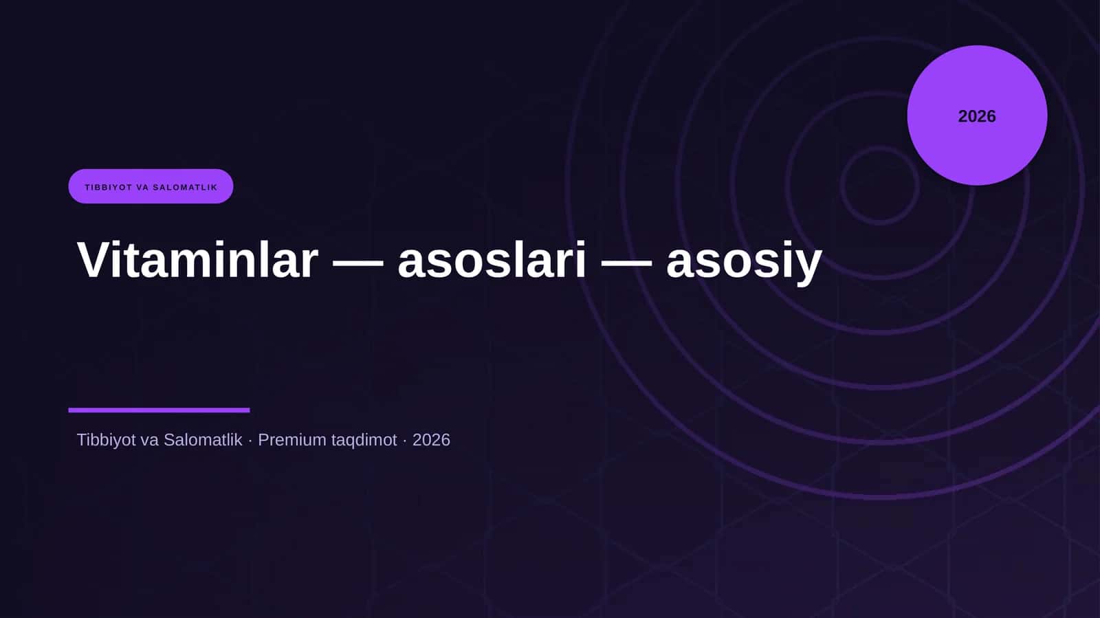 Vitaminlar — asoslari — asosiy 1