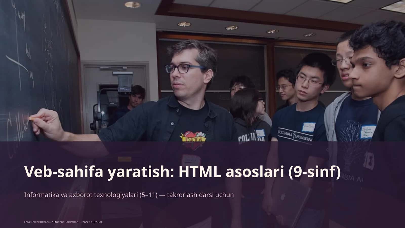 Veb-sahifa yaratish: HTML asoslari (9-sinf) 1