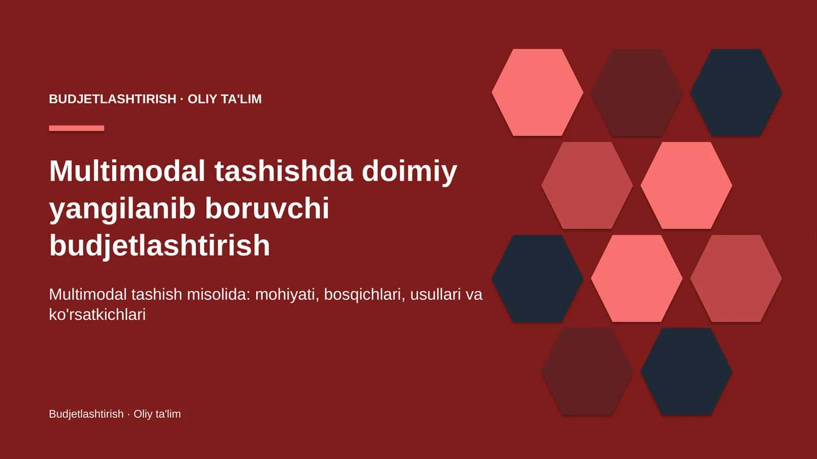 multimodal tashishda doimiy yangilanib boruvchi budjetlashtirish 3072 1