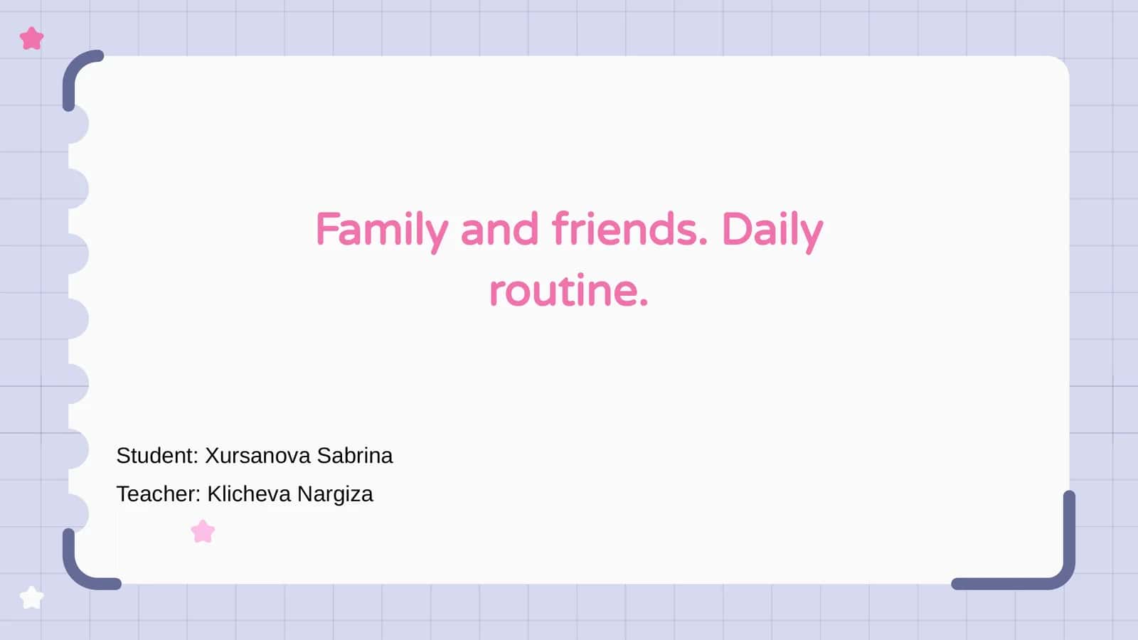Introduction to Family and Friends 1