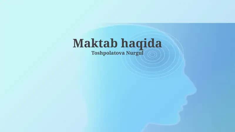 Maktab haqida 1