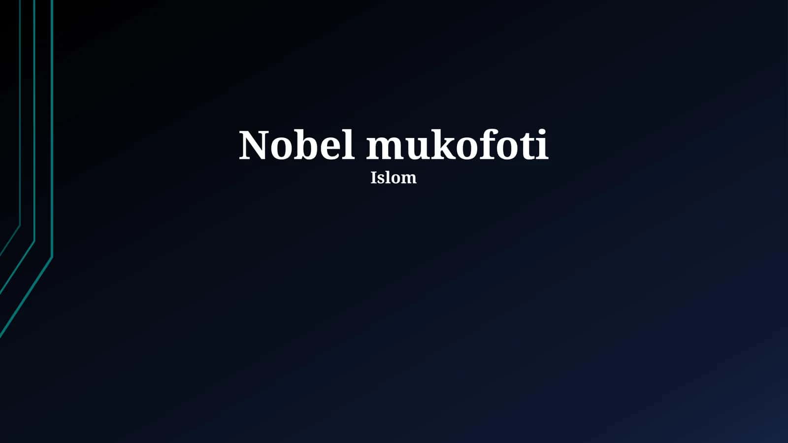 Nobel mukofoti 1