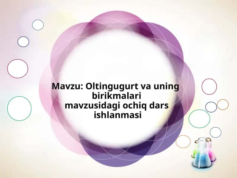 Oltingugurtva va uning birikmalari 1