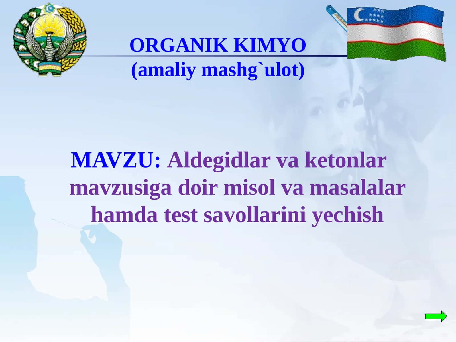 Organik Kimyo (amaliy mashg'ulot) 1