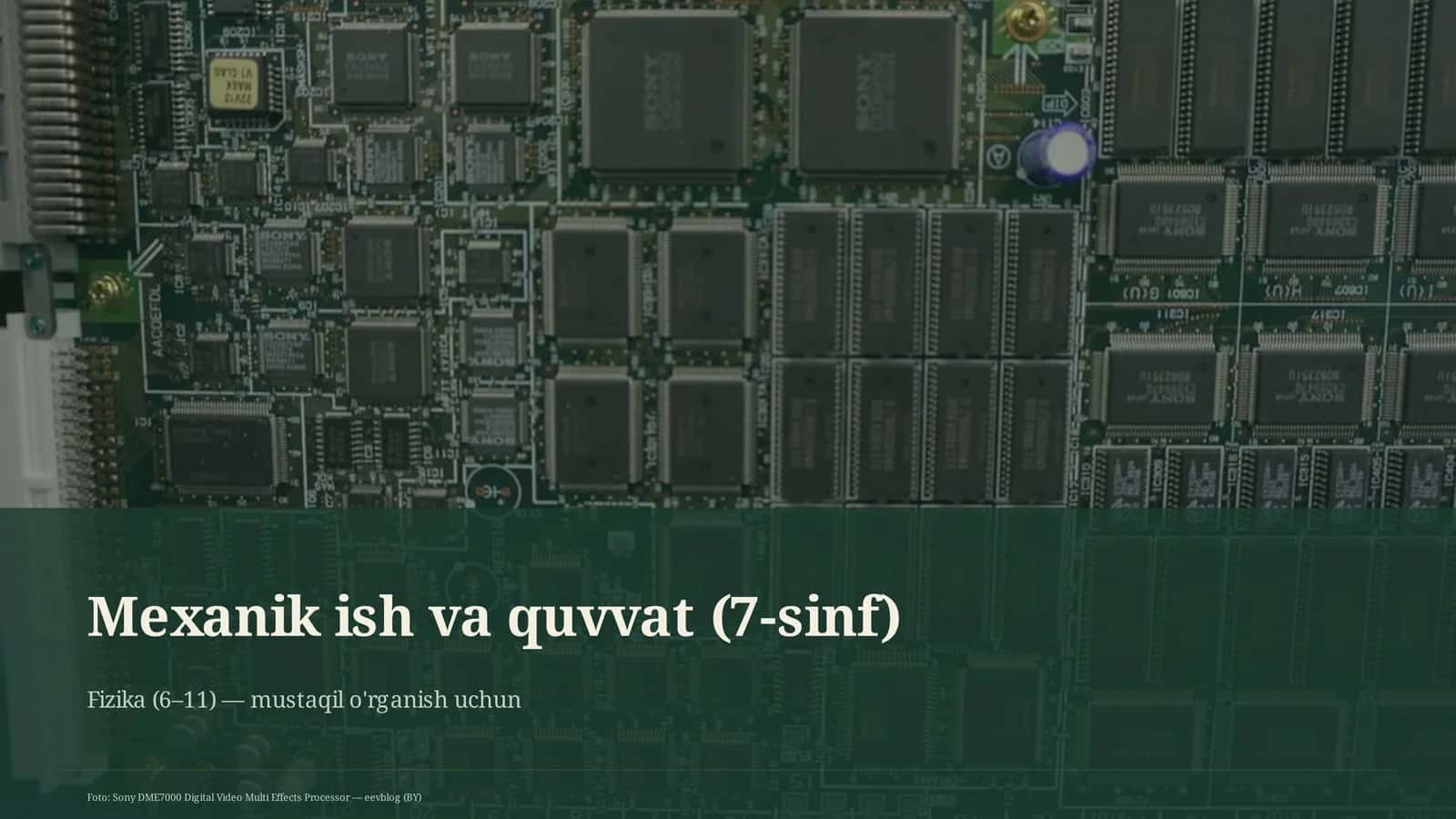 Mexanik ish va quvvat (7-sinf) 1
