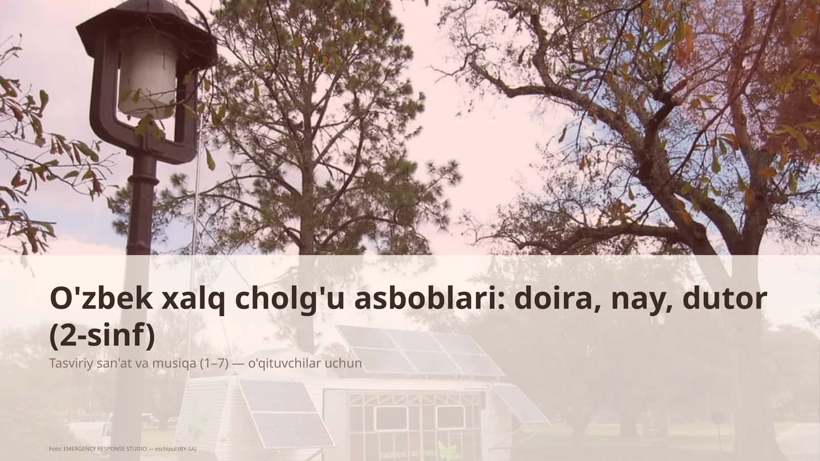 O'zbek xalq cholg'u asboblari: doira, nay, dutor (2-sinf) 1