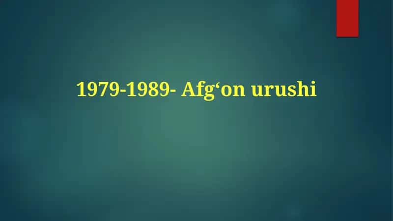 1979-1989-Afgʻonurushi 1