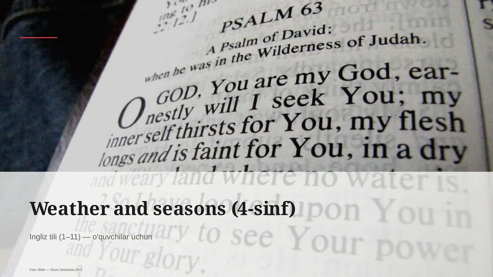 Weather and seasons (4-sinf) 1