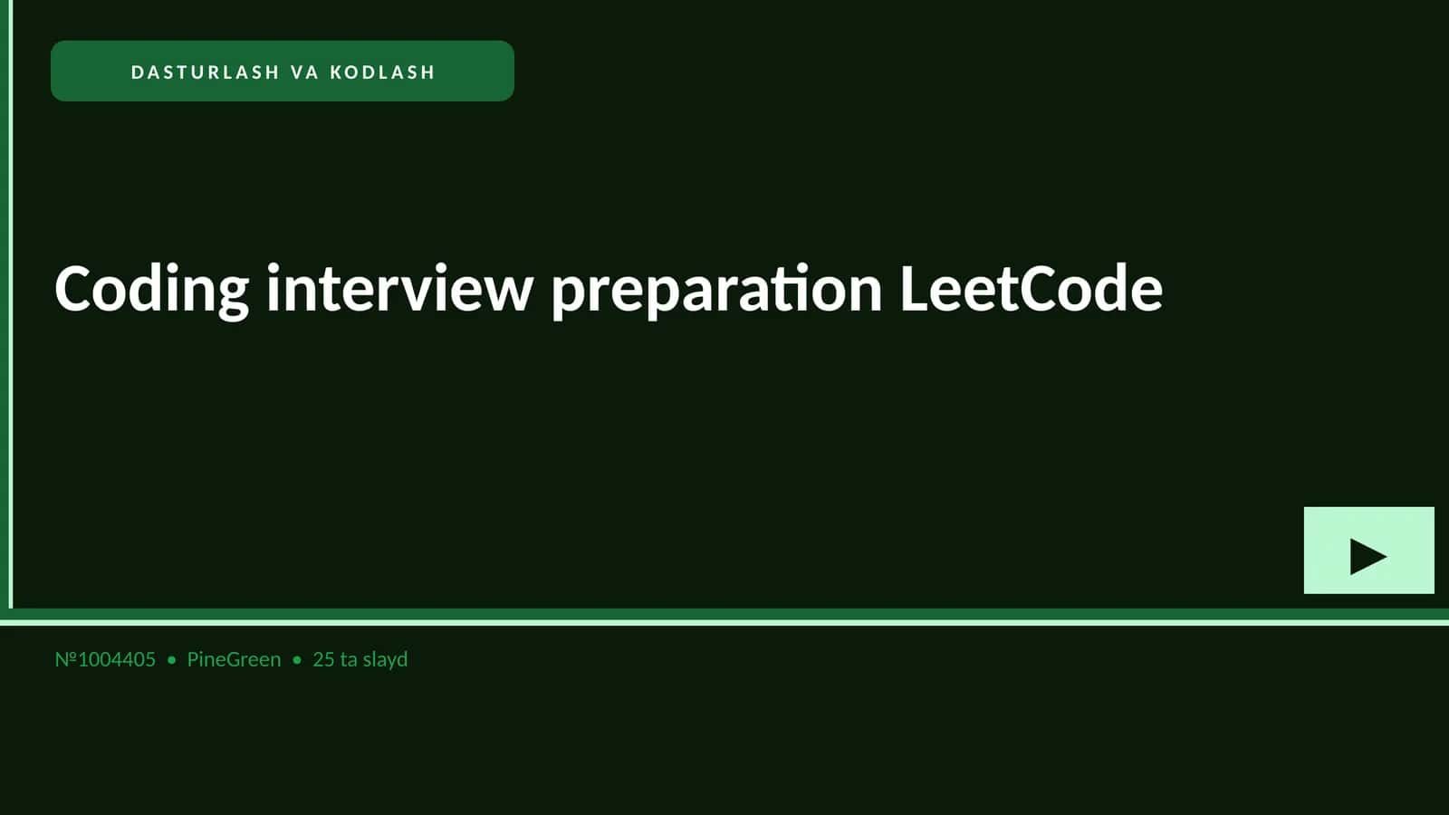 Coding interview preparation LeetCode 1