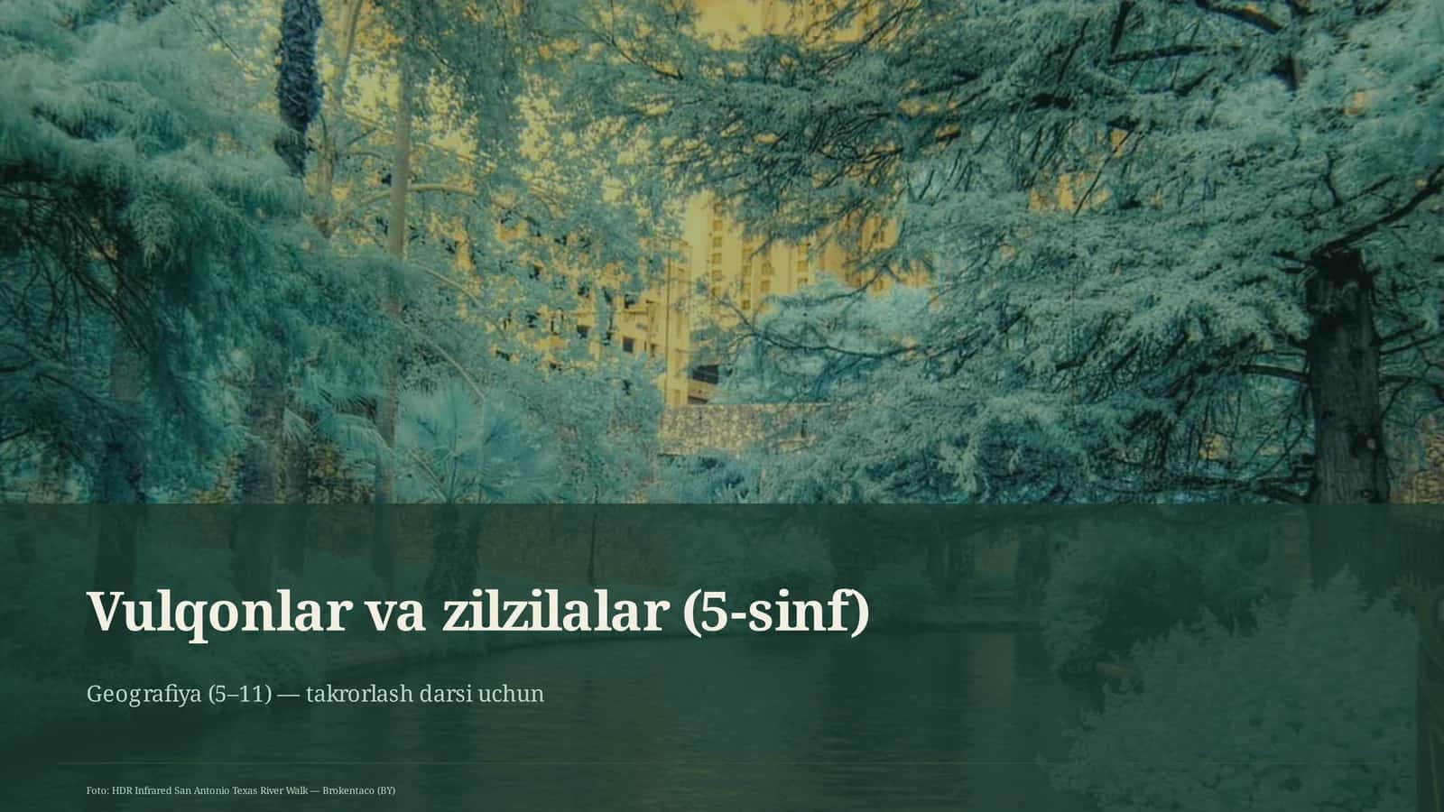 Vulqonlar va zilzilalar (5-sinf) 1