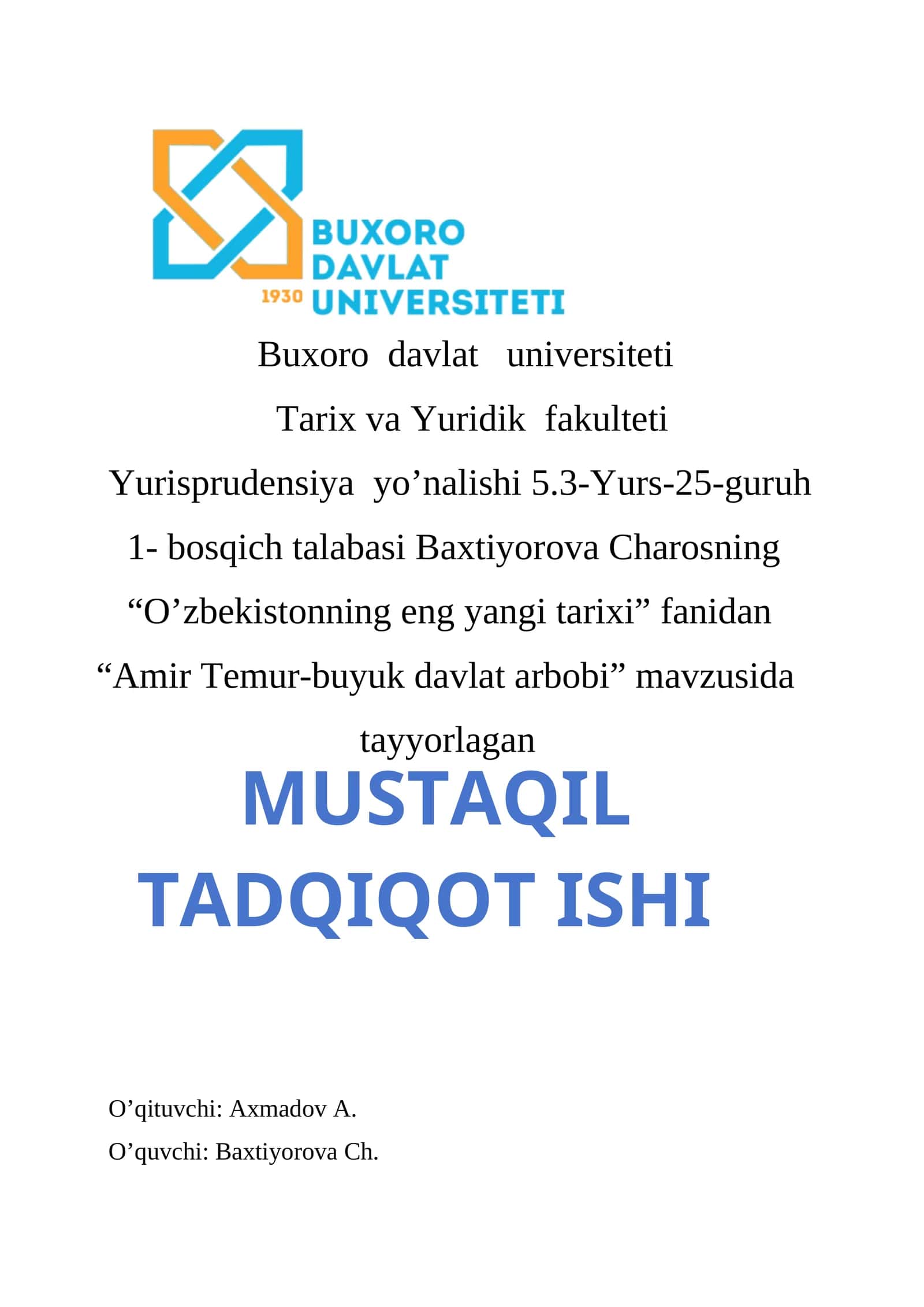 Amir Temur-buyuk davlat arbobi 1