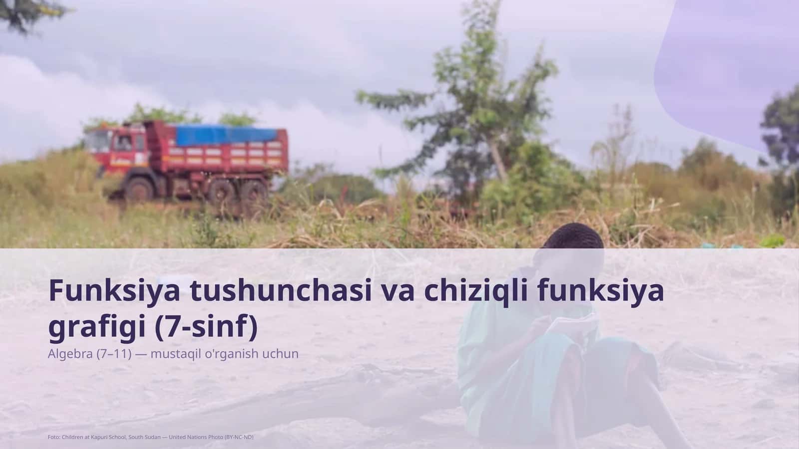 Funksiya tushunchasi va chiziqli funksiya grafigi (7-sinf) 1