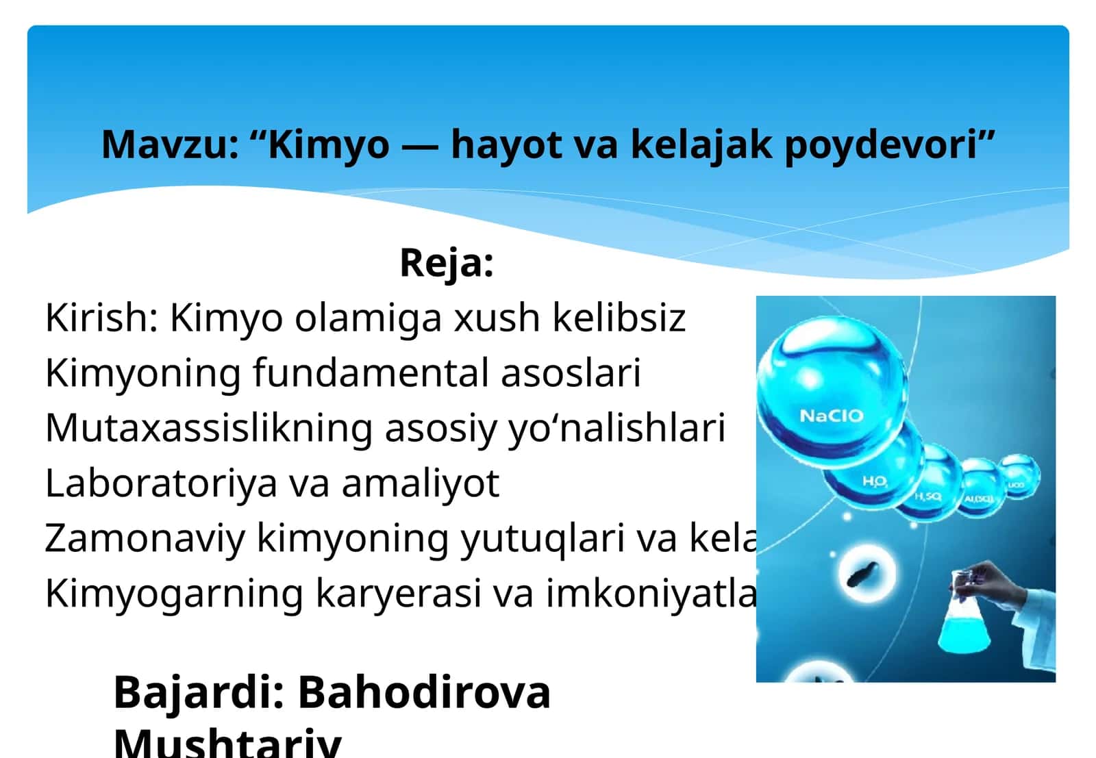 Kimyo—hayot va kelajak poydevori 1