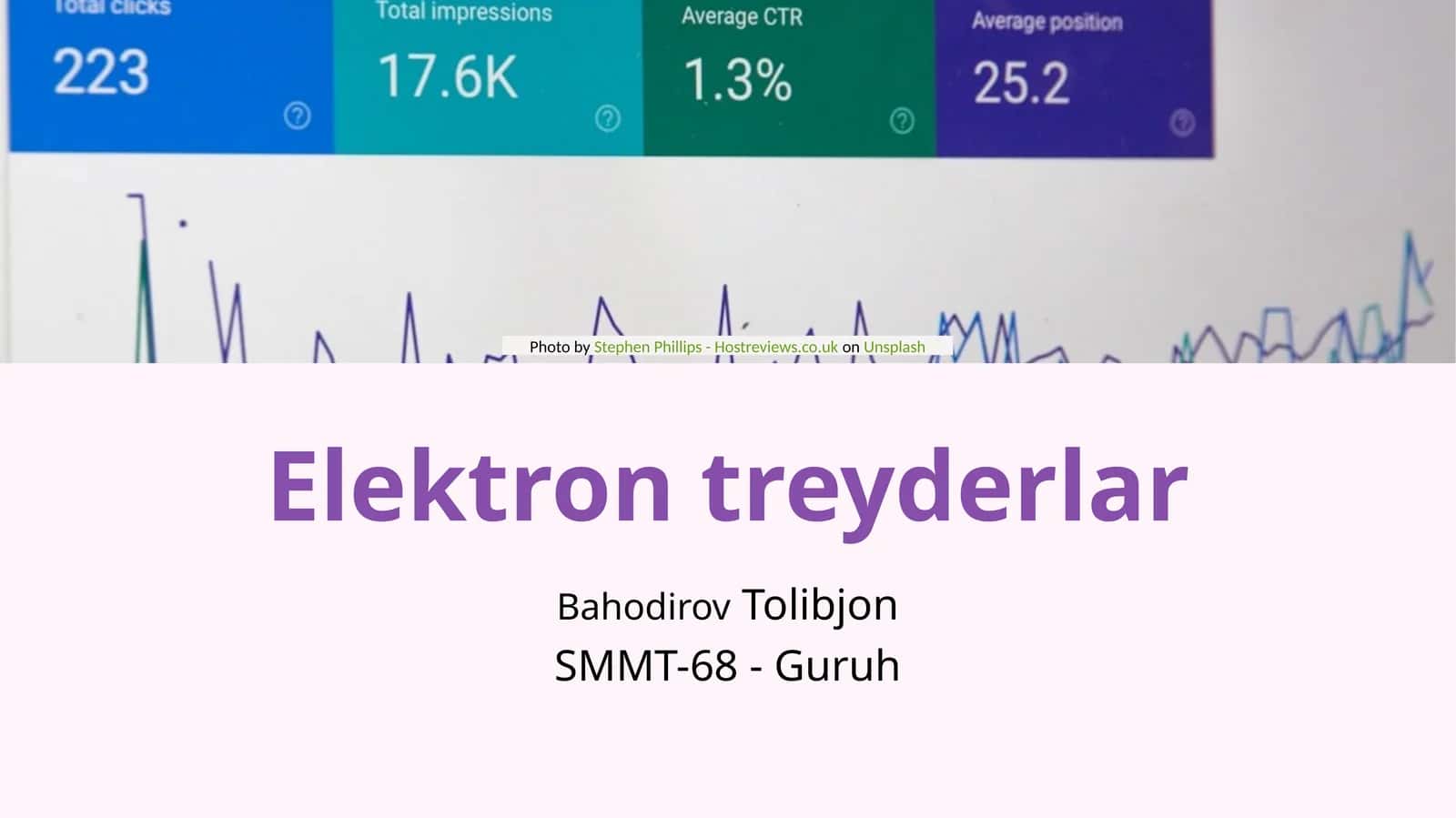 Elektron treyderlar 1