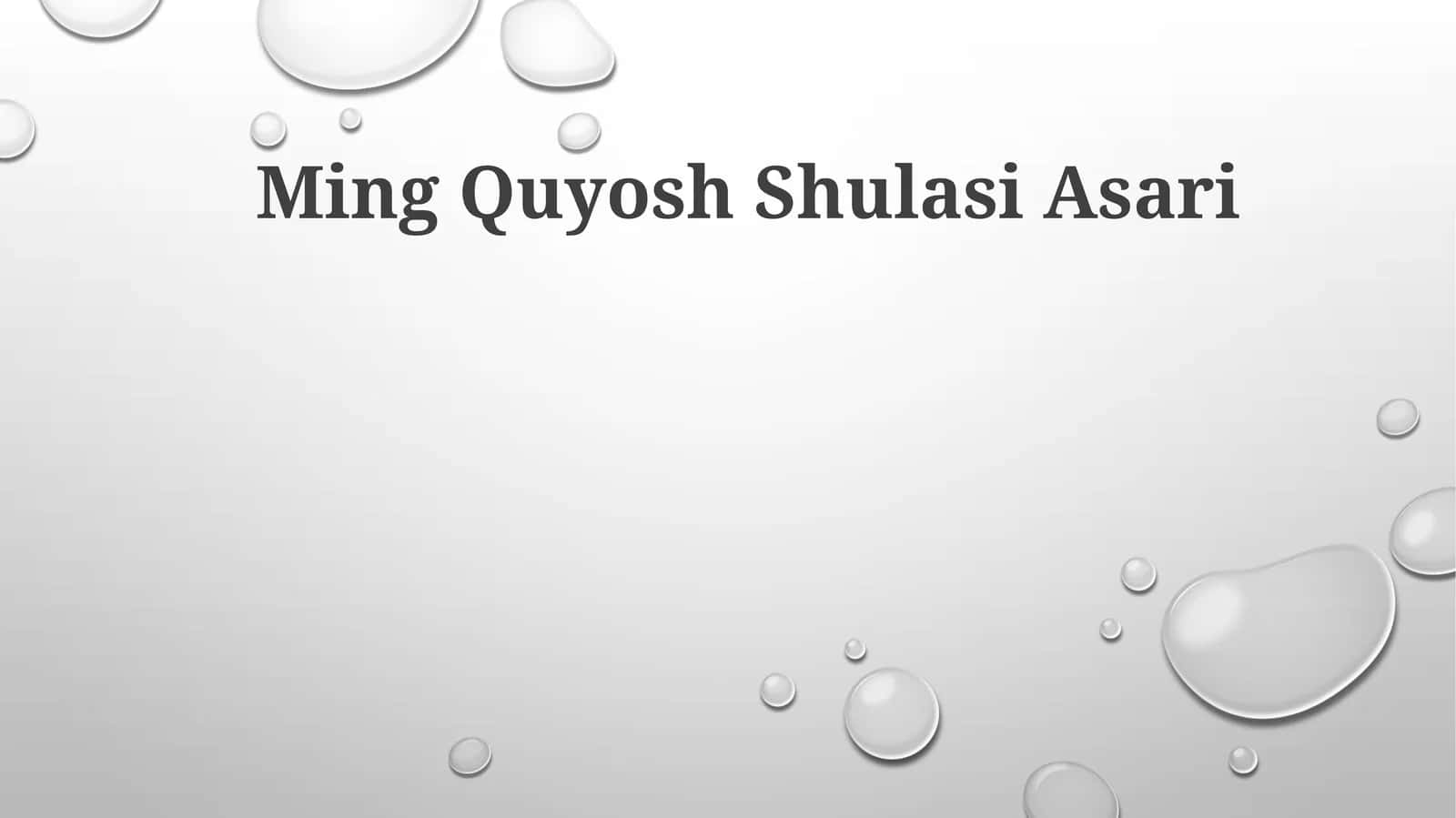 Ming Quyosh Shulasi Asari 1