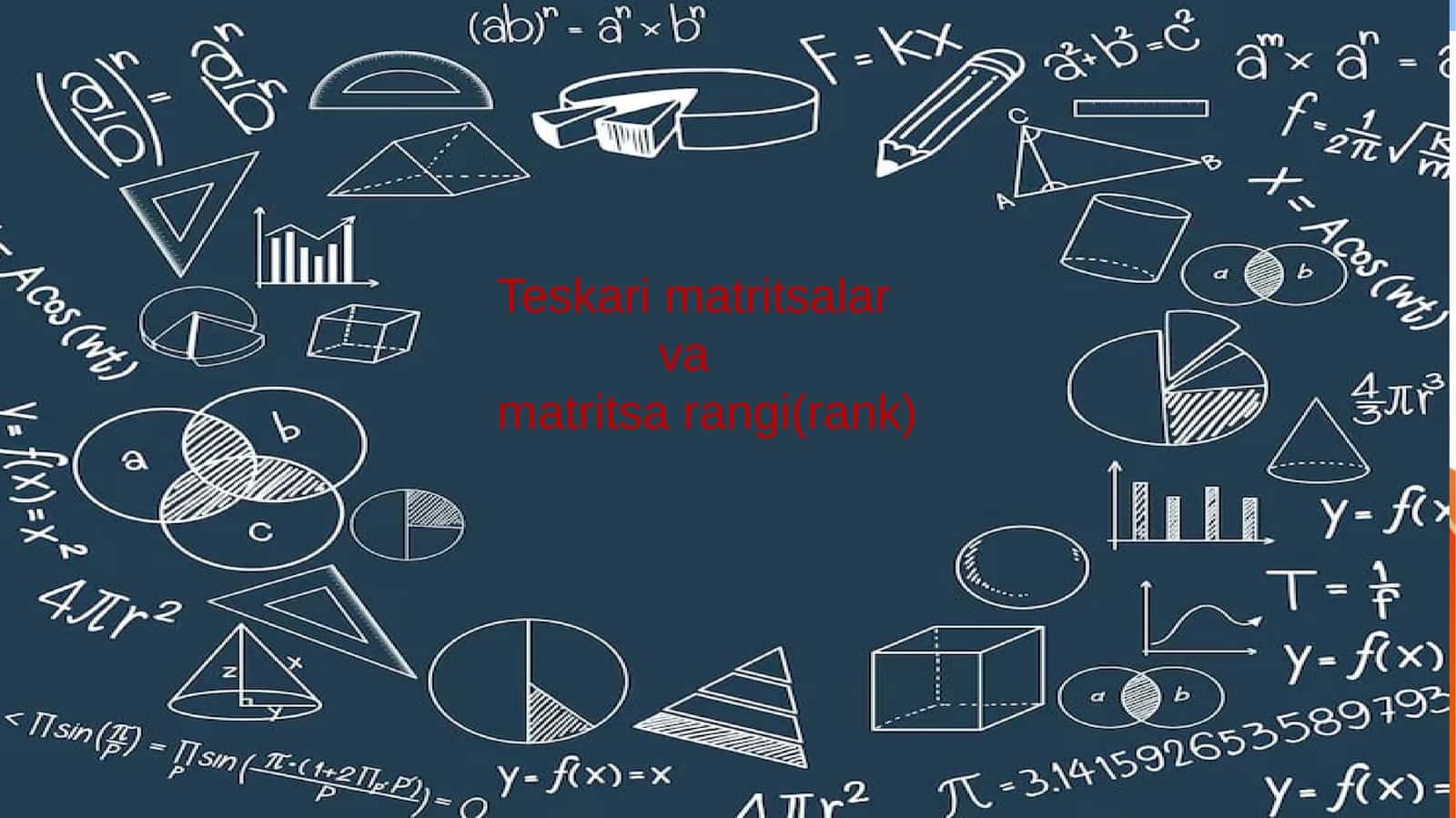 Teskari matritsalar va matritsa rangi 1