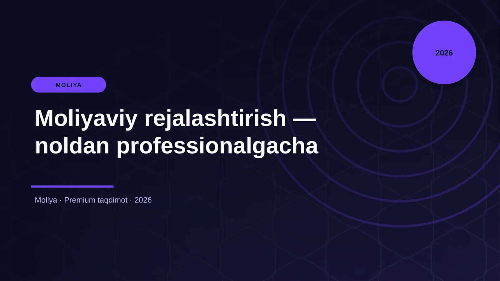 Moliyaviy rejalashtirish — noldan professionalgacha 1