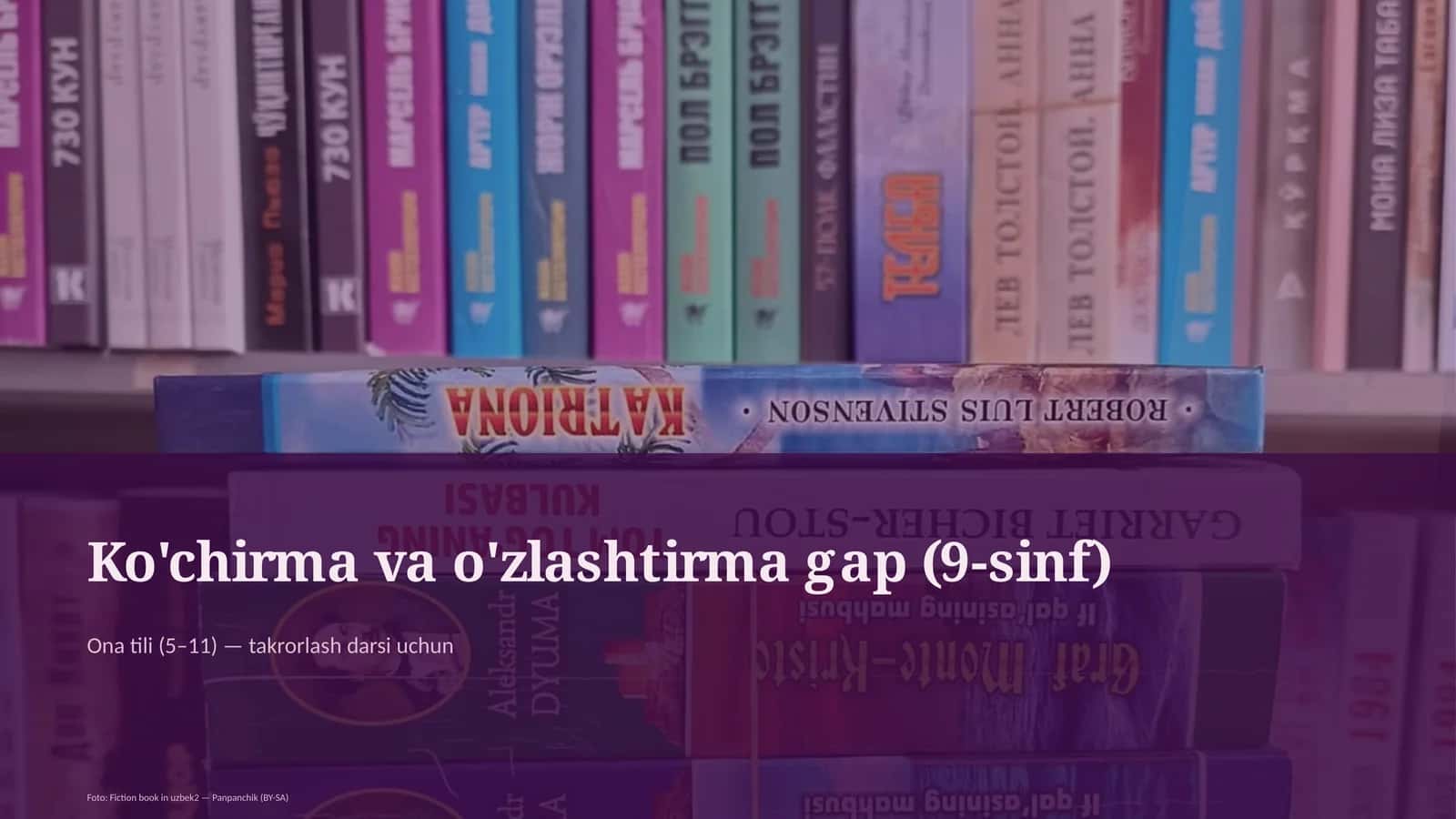 Ko'chirma va o'zlashtirma gap (9-sinf) 1