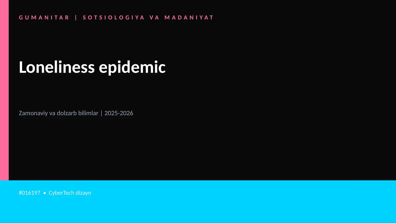 Loneliness epidemic 1