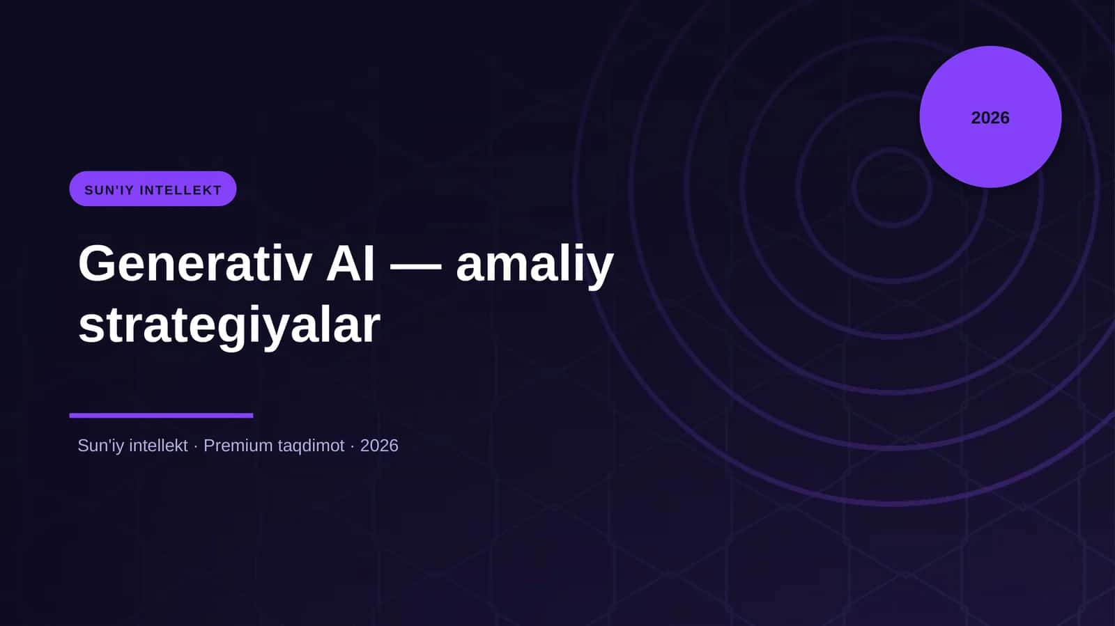 Generativ AI — amaliy strategiyalar 1