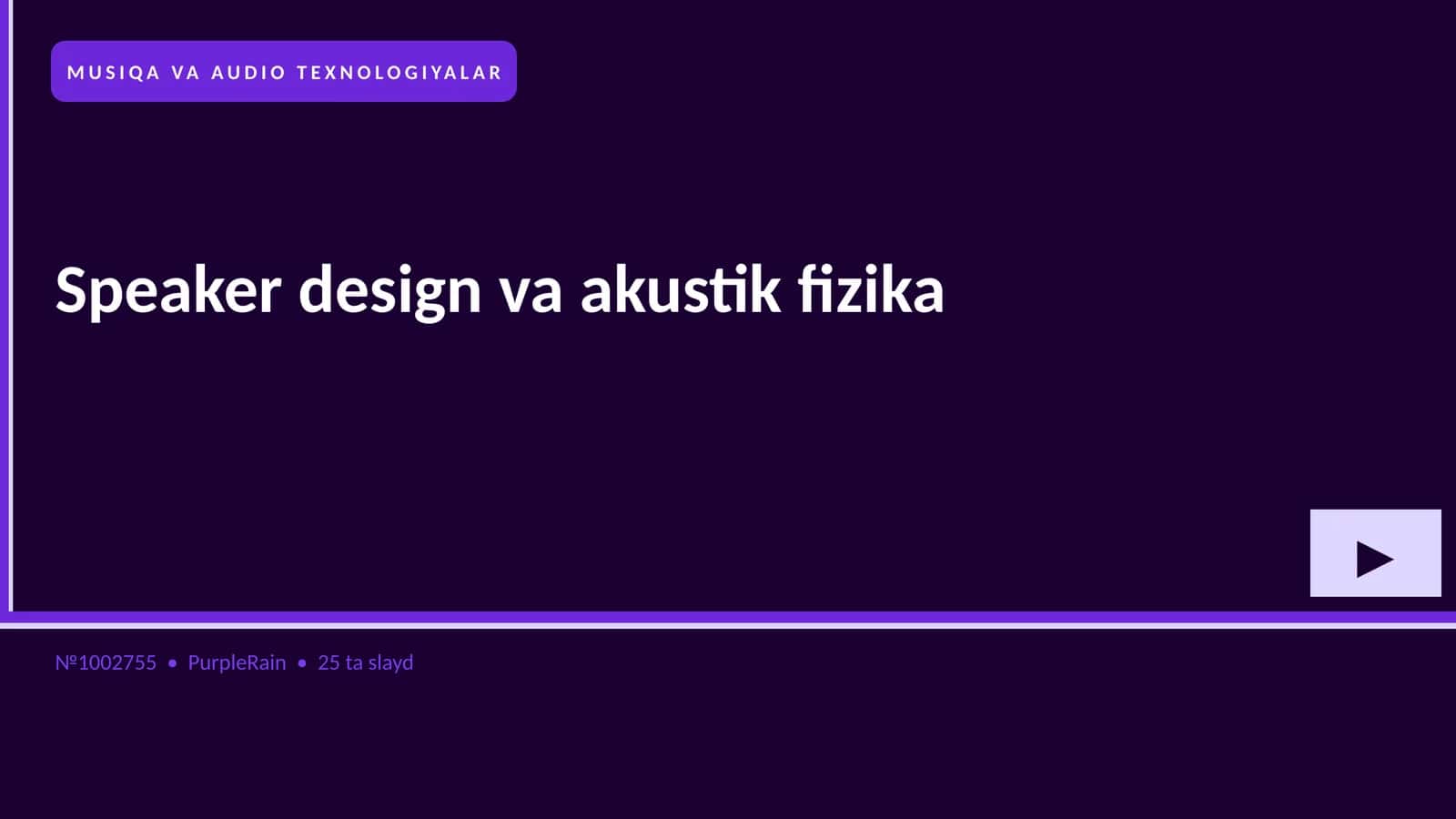 Speaker design va akustik fizika 1