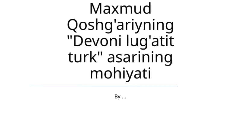 Devoni lug'atit turk 1