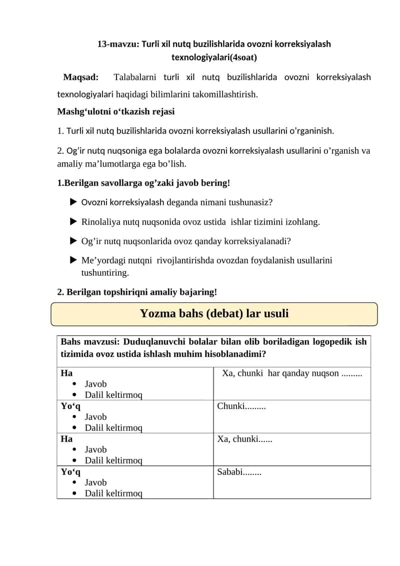 Turli xil nutq buzilishlarida ovozni korreksiyalash texnologiyalari 1