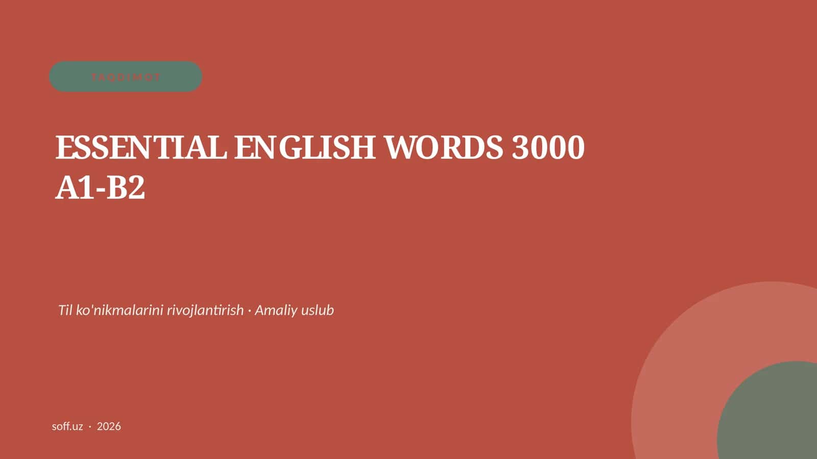 ESSENTIAL ENGLISH WORDS 3000 A1-B2 1