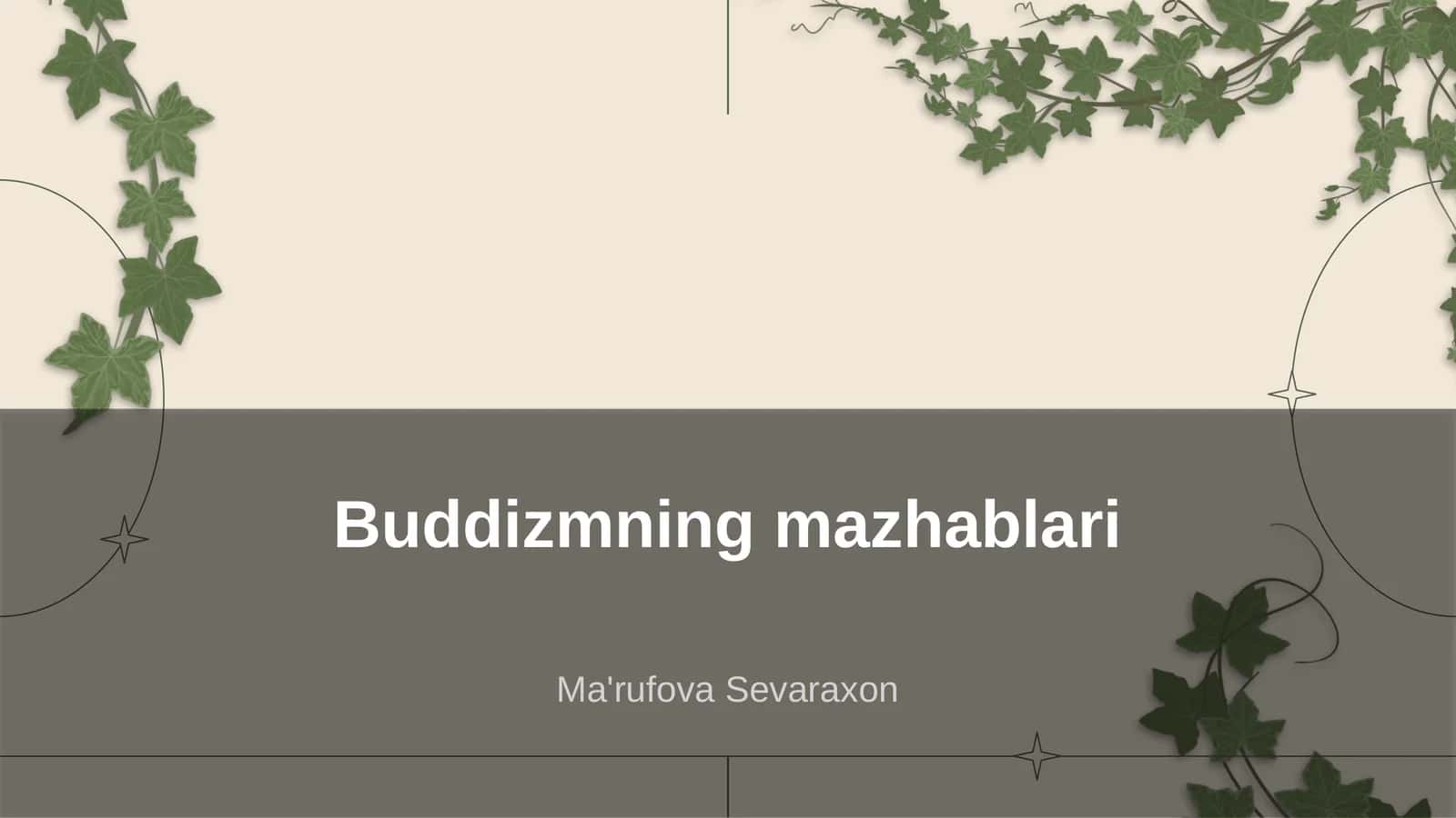 Buddizmning mazhablari 1