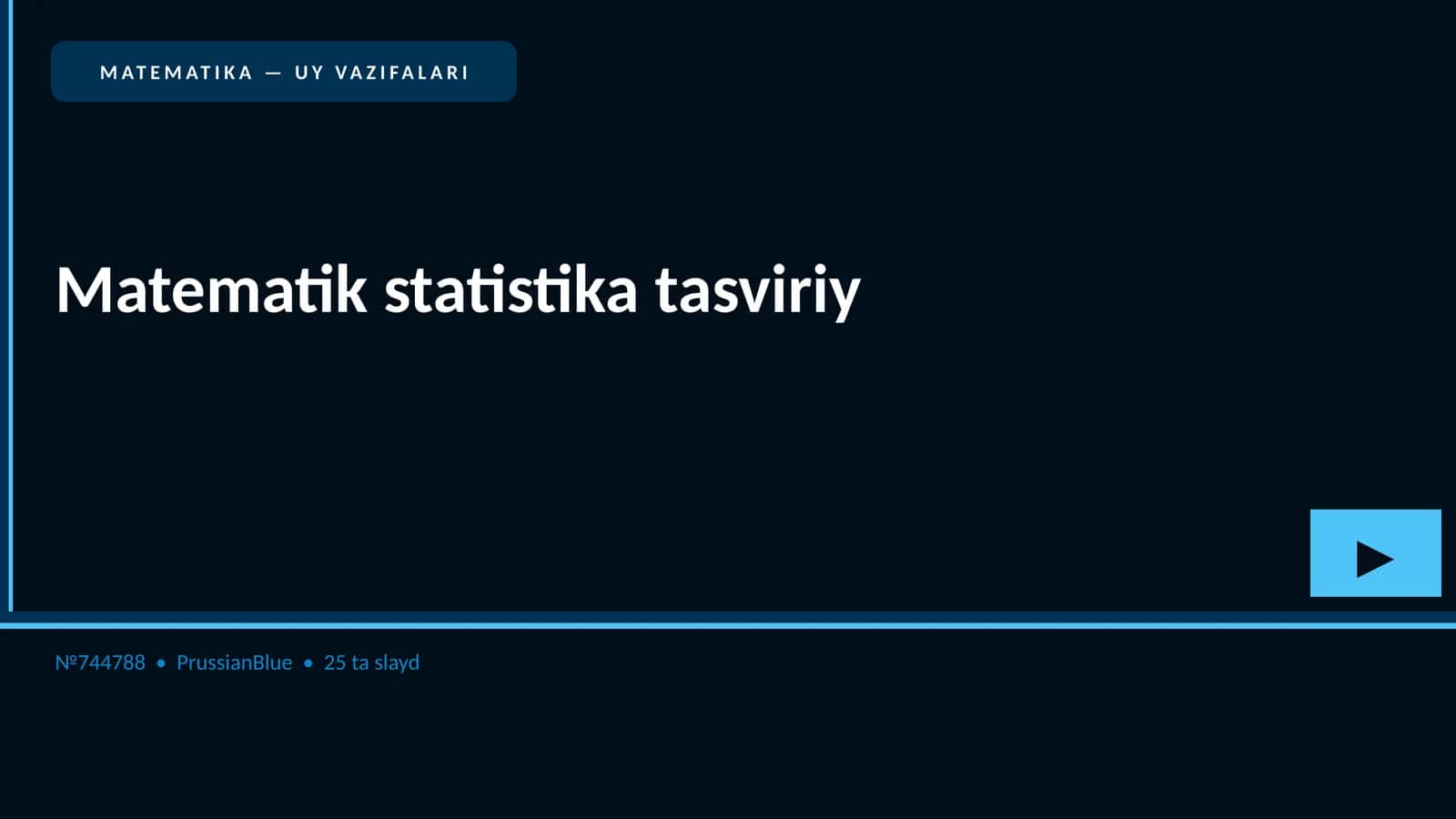 Matematika — Uy vazifalari 1