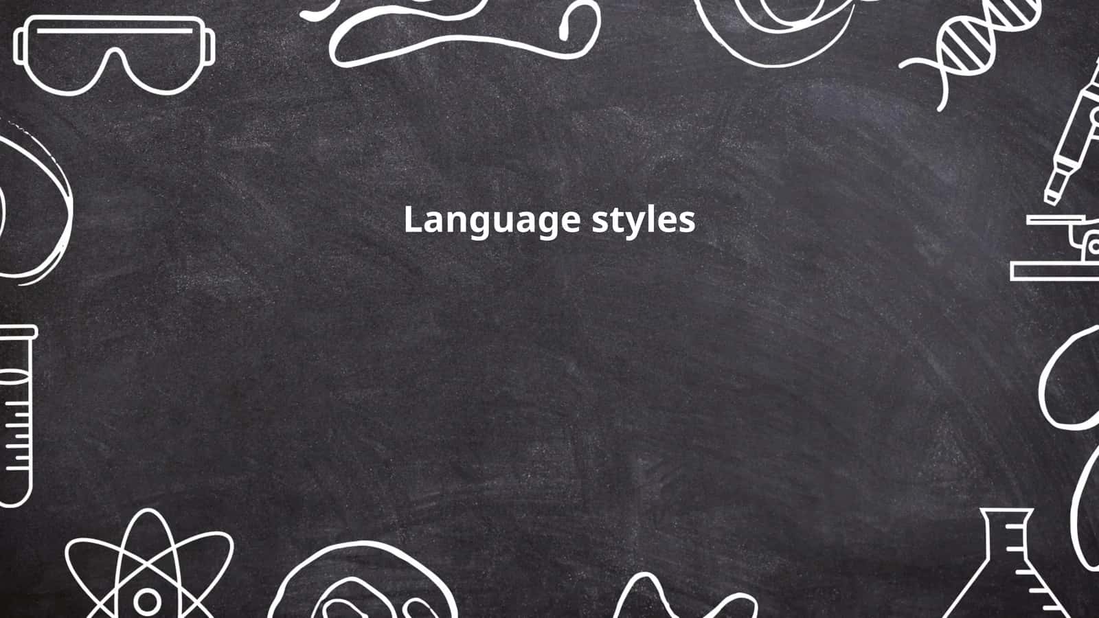 Language styles 1