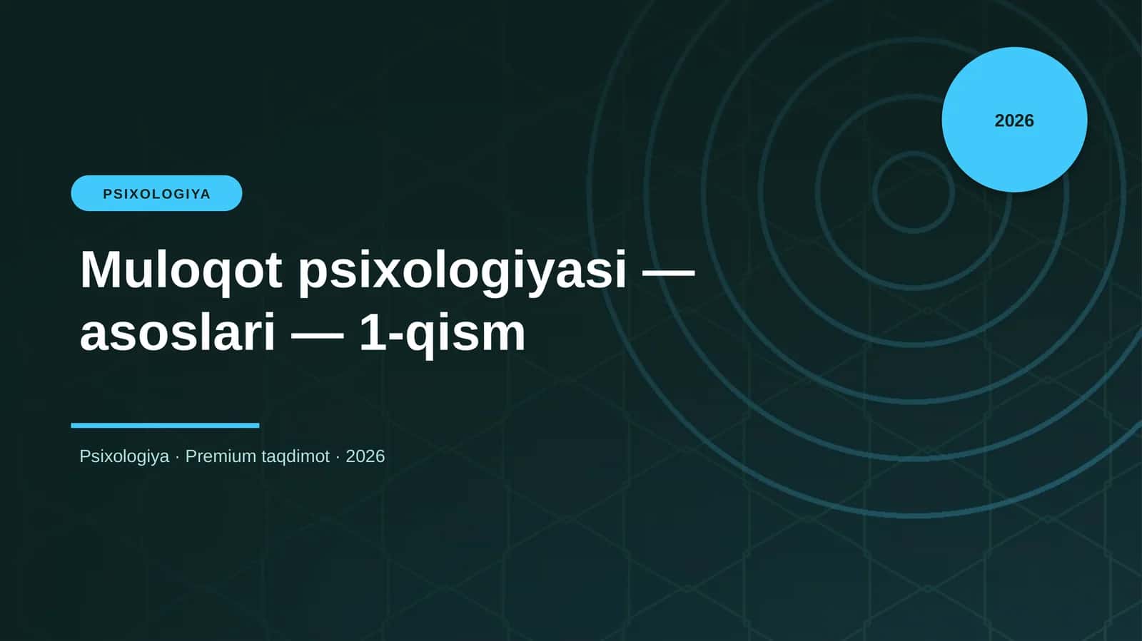 Muloqot psixologiyasi — asoslari — 1-qism 1