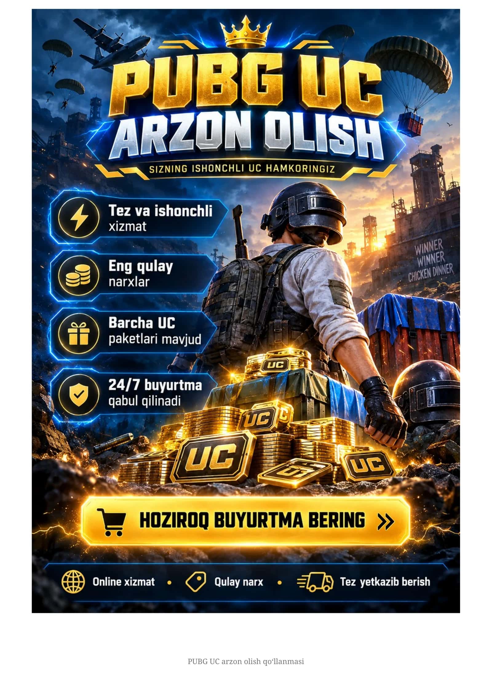 🎮 PUBG MOBILE UC ARZON OLISH QO‘LLANMASI 💰 1