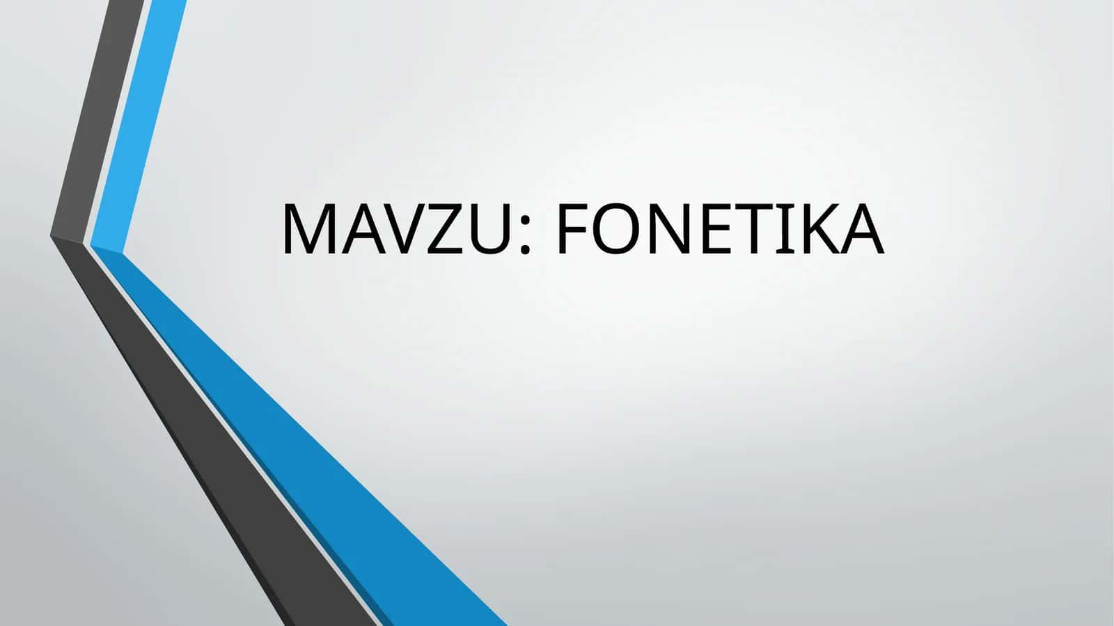 FONETIKA 1