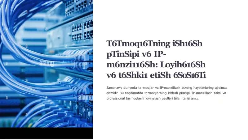 Tarmoq tizimi 1