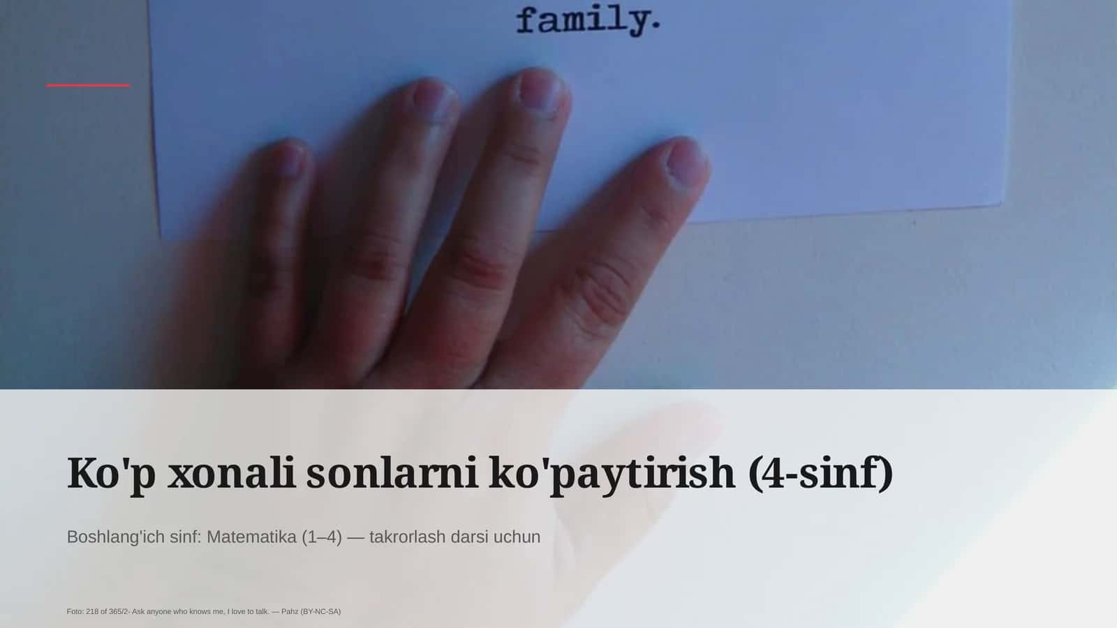 Ko'p xonali sonlarni ko'paytirish (4-sinf) 1