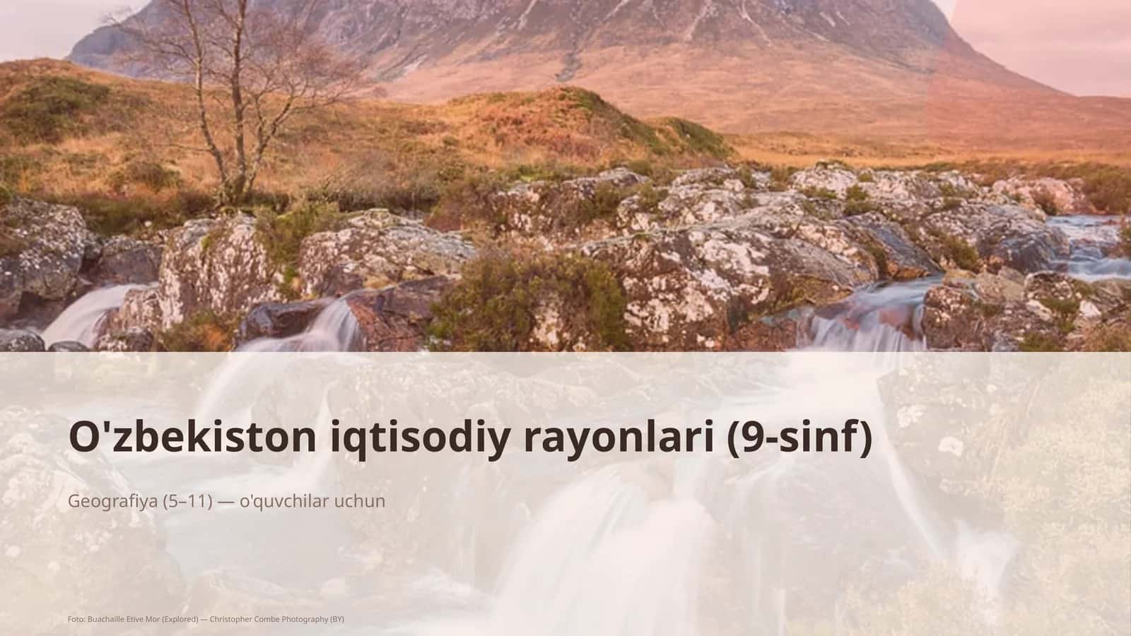 O'zbekiston iqtisodiy rayonlari (9-sinf) 1