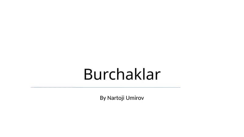 Burchaklar 1
