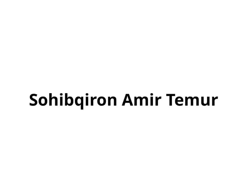 Sohibqiron Amir Temur 1