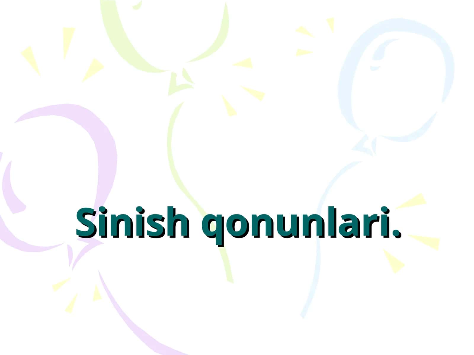 Sinish qonunlari 1