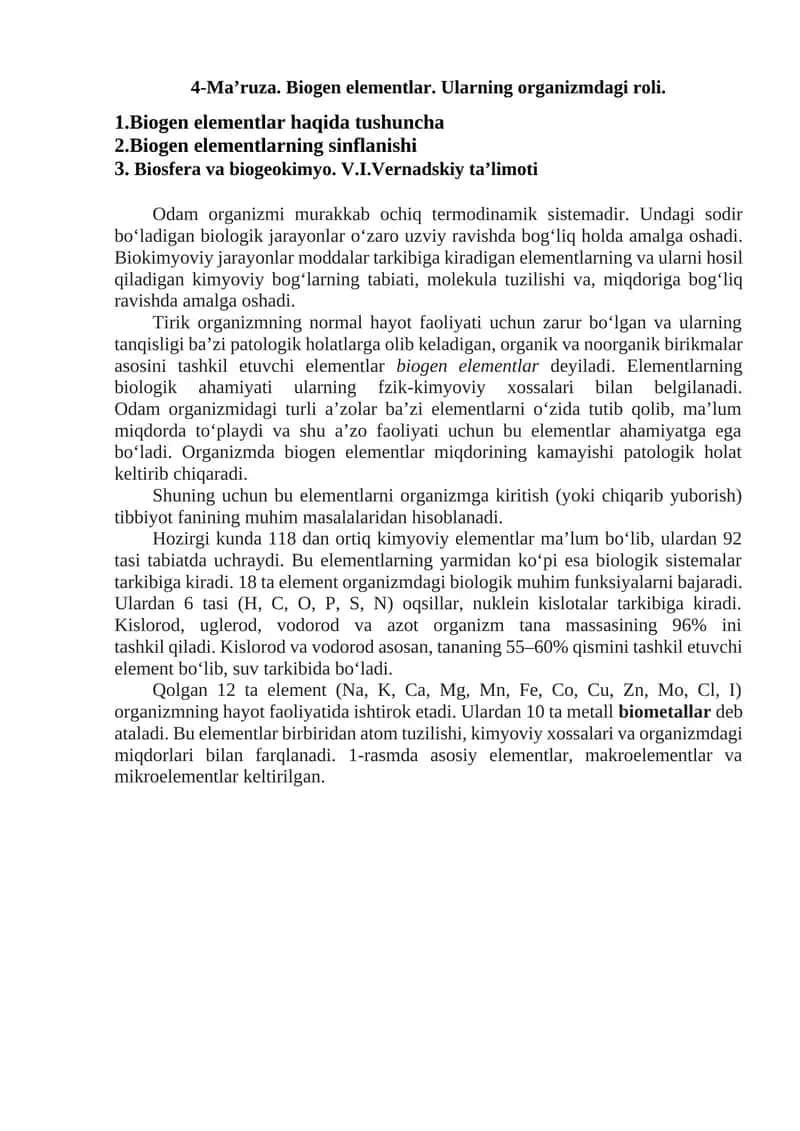 Biogen elementlar 1