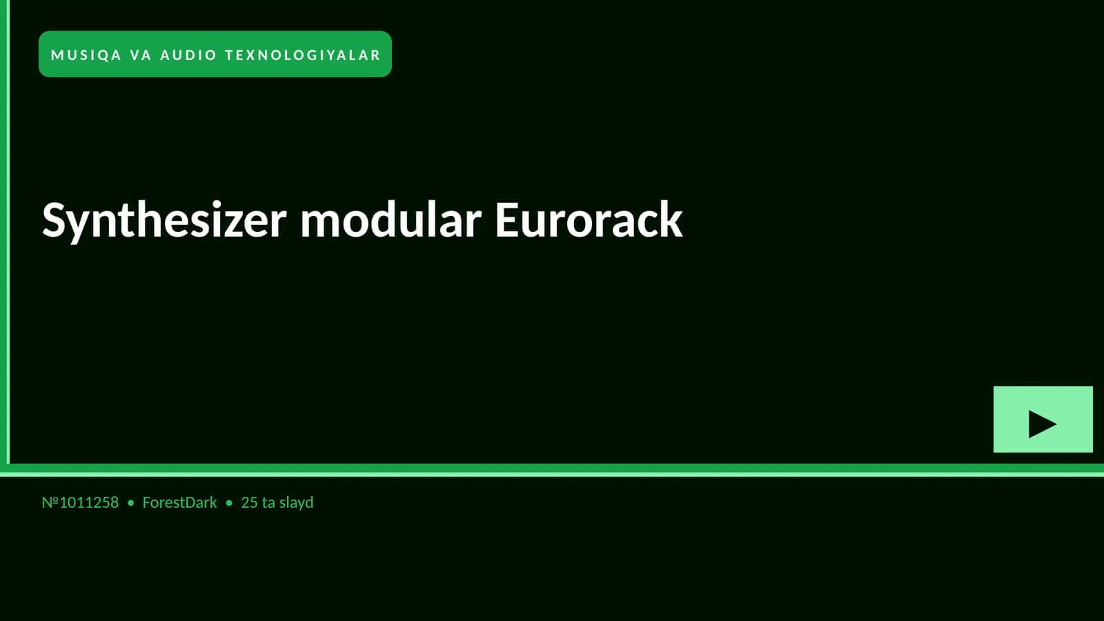 Synthesizer modular Eurorack 1