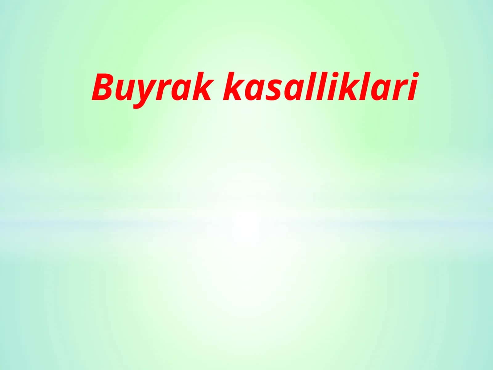 Buyrak kasalliklari 1