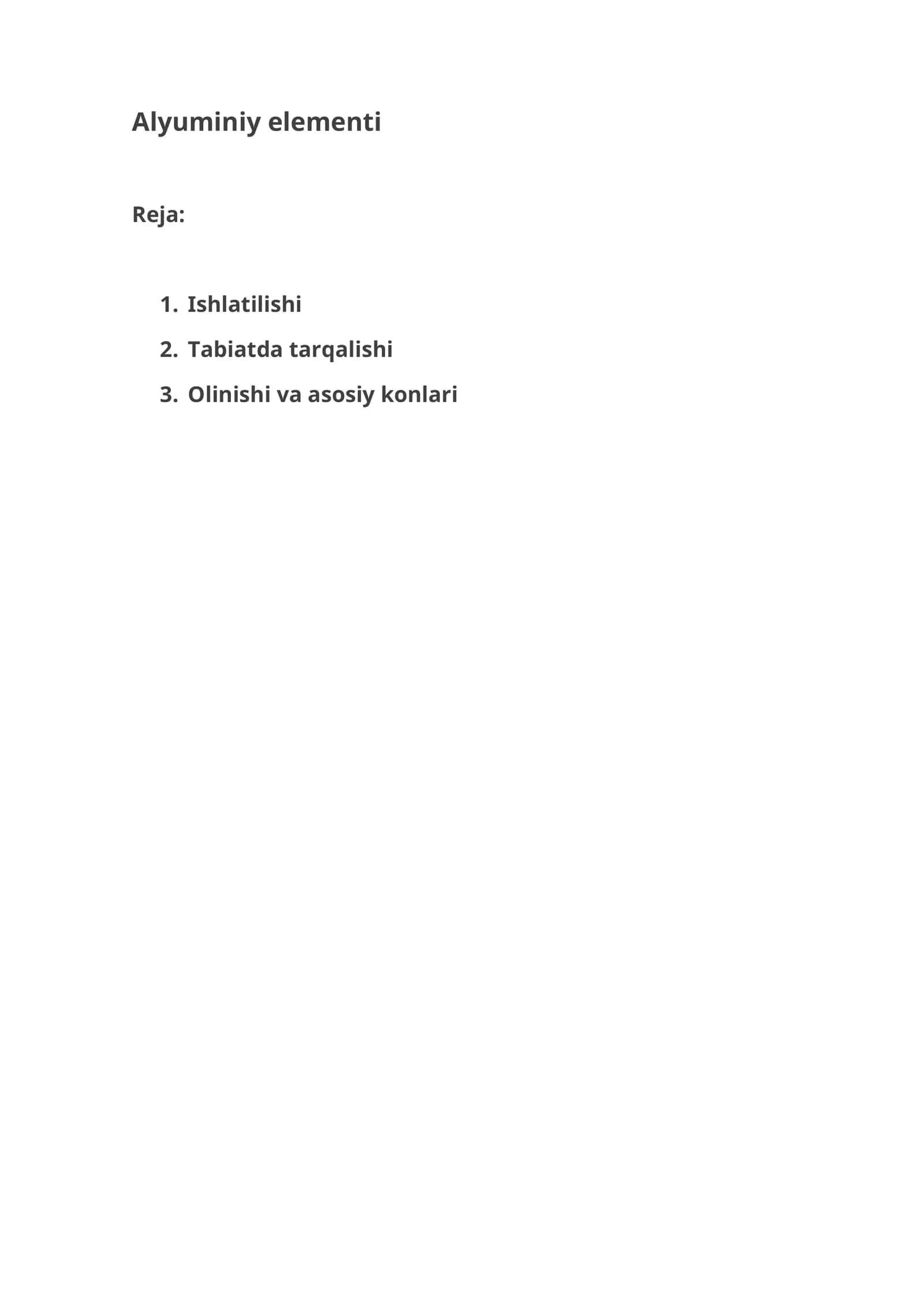 Alyuminiy elementi 1