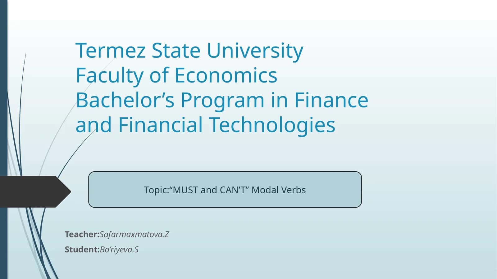Bachelor’s Program in Finance and Financial Technologies 1