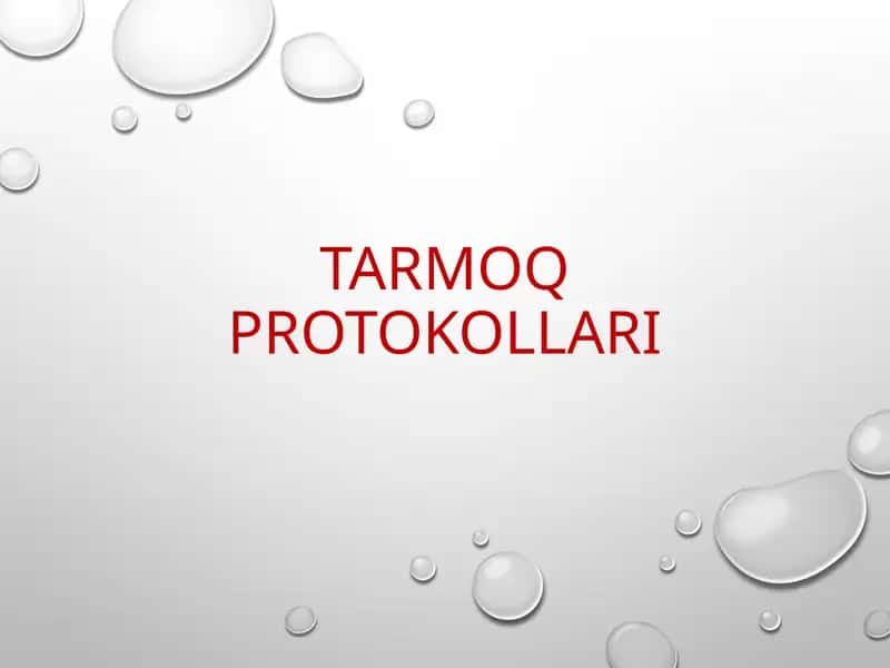Tarmoq protokollari 1