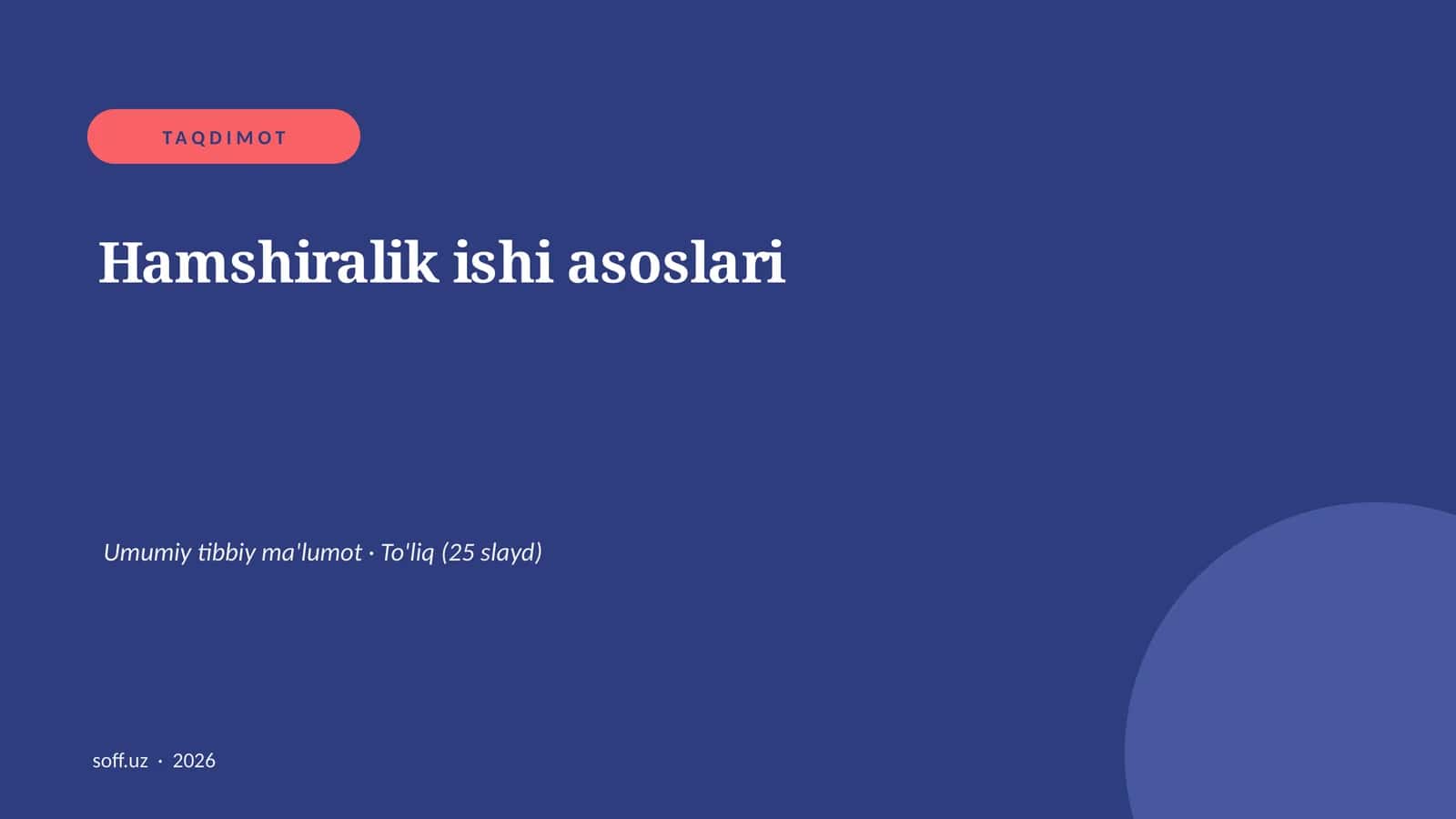 Hamshiralik ishi asoslari 1